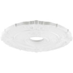 White Ceiling Medallion with Polyurethane Foam base with 22 Dia-Lighting LumensMedallion