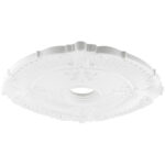 White Ceiling Medallion with Polyurethane Foam base with 30 Dia-Lighting LumensMedallion