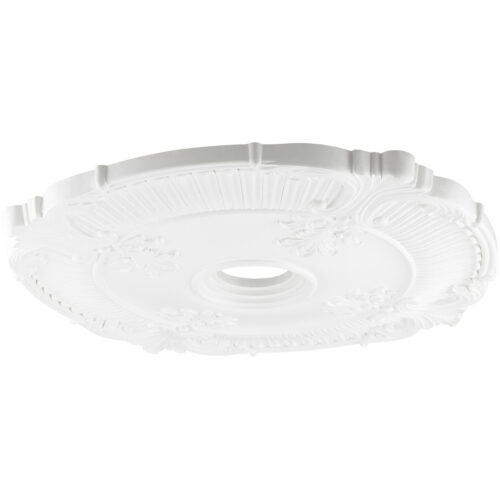 White Ceiling Medallion with Polyurethane Foam base with 30 Dia-Lighting LumensMedallion