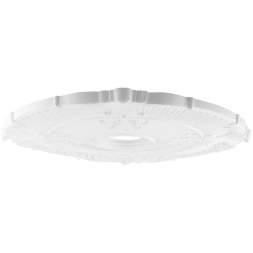 White Ceiling Medallion with Polyurethane Foam base with 30 Dia-Lighting LumensMedallion