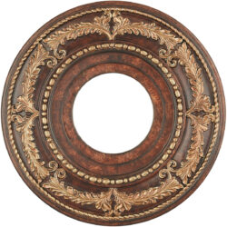 Verona Bronze Ceiling Medallion with Polyurethane Foam base with 12 Dia-Lighting LumensMedallion