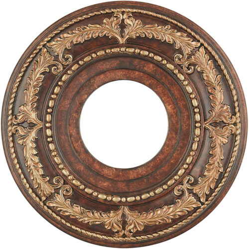 Verona Bronze Ceiling Medallion with Polyurethane Foam base with 12 Dia-Lighting LumensMedallion