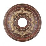 Verona Bronze Ceiling Medallion with Polyurethane Foam base with 18 Dia-Lighting LumensMedallion