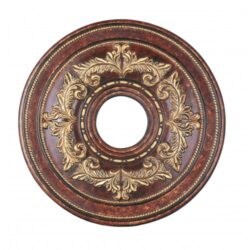 Verona Bronze Ceiling Medallion with Polyurethane Foam base with 18 Dia-Lighting LumensMedallion