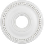 White Ceiling Medallion with Polyurethane Foam base with 16 Dia-Lighting LumensMedallion