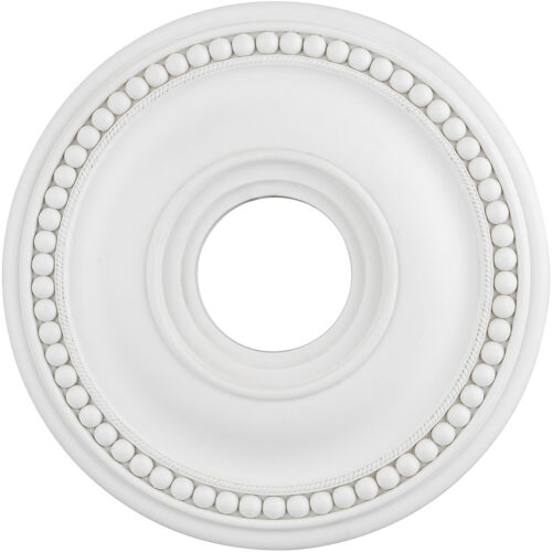 White Ceiling Medallion with Polyurethane Foam base with 16 Dia-Lighting LumensMedallion