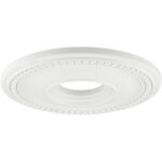 White Ceiling Medallion with Polyurethane Foam base with 16 Dia-Lighting LumensMedallion