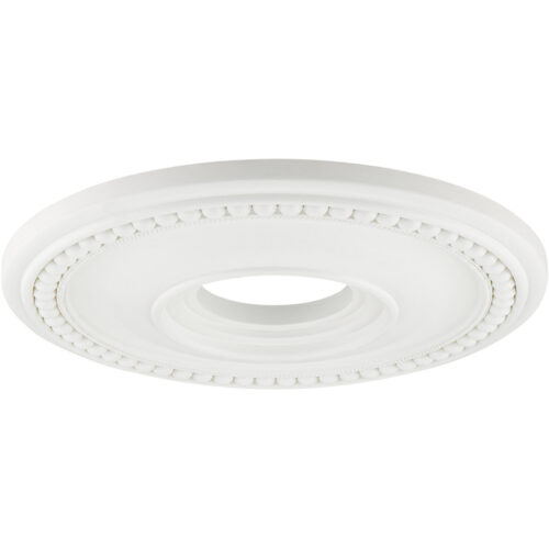 White Ceiling Medallion with Polyurethane Foam base with 16 Dia-Lighting LumensMedallion