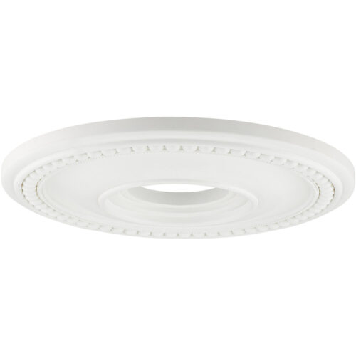 White Ceiling Medallion with Polyurethane Foam base with 16 Dia-Lighting LumensMedallion