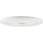 White Ceiling Medallion with Polyurethane Foam base with 16 Dia-Lighting LumensMedallion