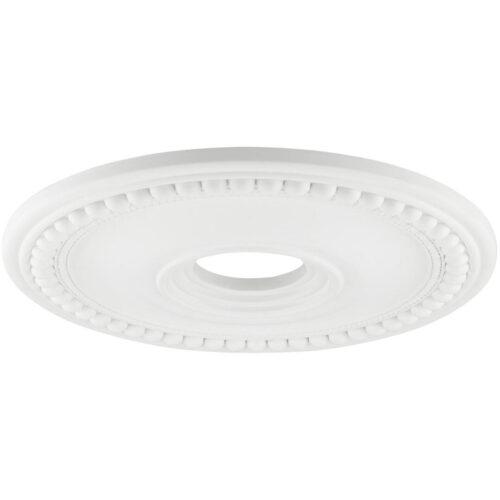 White Ceiling Medallion with Polyurethane Foam base with 20 Dia-Lighting LumensMedallion