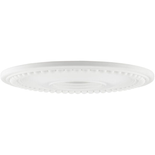 White Ceiling Medallion with Polyurethane Foam base with 20 Dia-Lighting LumensMedallion