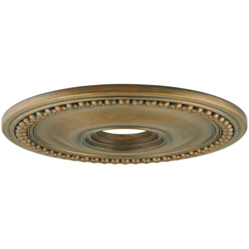 Antique Gold Leaf Ceiling Medallion with Polyurethane Foam base with 20 Dia-Lighting LumensMedallion