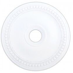 White Ceiling Medallion with Polyurethane Foam base with 24 Dia-Lighting LumensMedallion