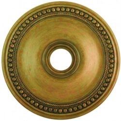 Antique Gold Leaf Ceiling Medallion with Polyurethane Foam base with 24 Dia-Lighting LumensMedallion