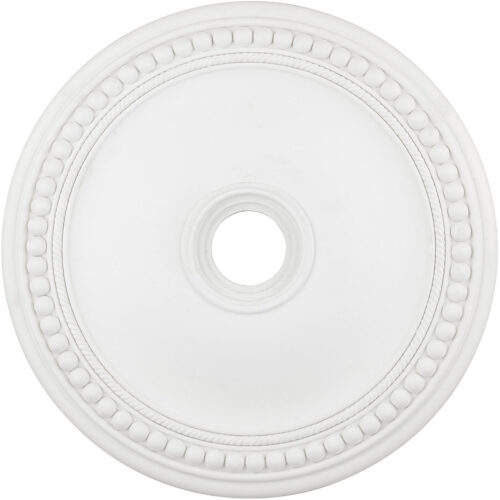 White Ceiling Medallion with Polyurethane Foam base with 30 Dia-Lighting LumensMedallion