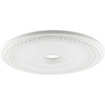 White Ceiling Medallion with Polyurethane Foam base with 30 Dia-Lighting LumensMedallion