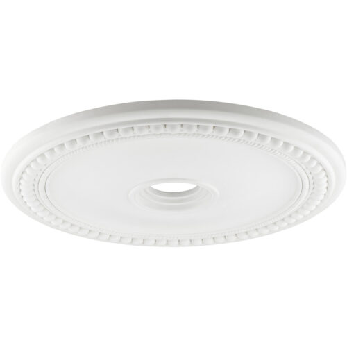 White Ceiling Medallion with Polyurethane Foam base with 30 Dia-Lighting LumensMedallion