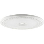 White Ceiling Medallion with Polyurethane Foam base with 30 Dia-Lighting LumensMedallion