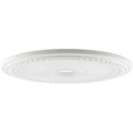 White Ceiling Medallion with Polyurethane Foam base with 30 Dia-Lighting LumensMedallion