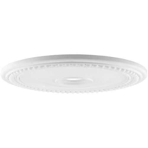 White Ceiling Medallion with Polyurethane Foam base with 30 Dia-Lighting LumensMedallion