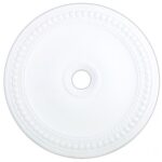 White Ceiling Medallion with Polyurethane Foam base with 36 Dia-Lighting LumensMedallion