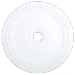 White Ceiling Medallion with Polyurethane Foam base with 36 Dia-Lighting LumensMedallion