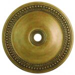 Antique Gold Leaf Ceiling Medallion with Polyurethane Foam base with 42 Dia-Lighting LumensMedallion