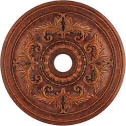 Crackled Greek Bronze Ceiling Medallion with Polyurethane Foam base with 30.5 Dia-Lighting LumensMedallion