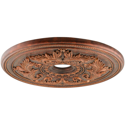 Crackled Greek Bronze Ceiling Medallion with Polyurethane Foam base with 30.5 Dia-Lighting LumensMedallion