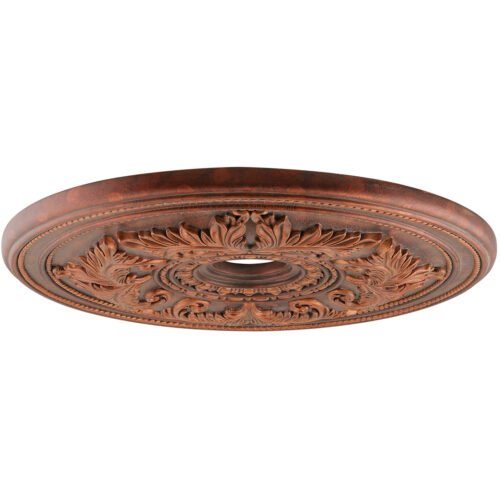 Crackled Greek Bronze Ceiling Medallion with Polyurethane Foam base with 30.5 Dia-Lighting LumensMedallion