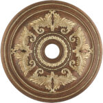 Palacial Bronze with Gilded Accents Ceiling Medallion with Polyurethane Foam base with 30.5 Dia-Lighting LumensMedallion