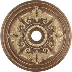 Palacial Bronze with Gilded Accents Ceiling Medallion with Polyurethane Foam base with 30.5 Dia-Lighting LumensMedallion