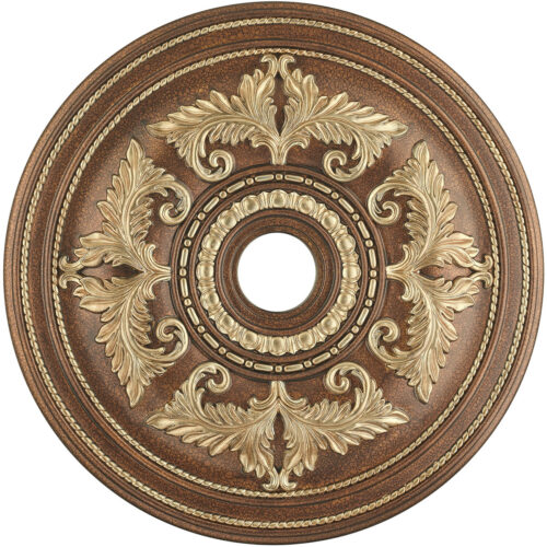 Palacial Bronze with Gilded Accents Ceiling Medallion with Polyurethane Foam base with 30.5 Dia-Lighting LumensMedallion