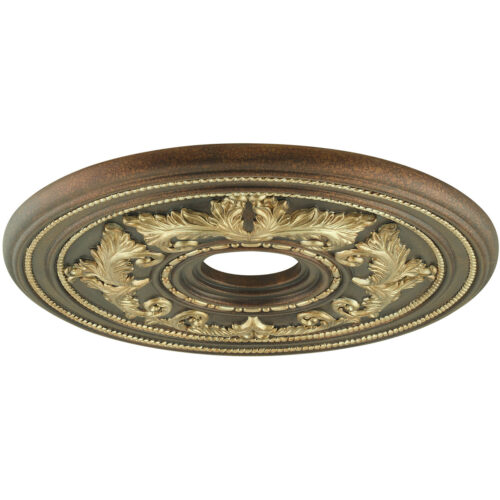 Palacial Bronze with Gilded Accents Ceiling Medallion with Polyurethane Foam base with 30.5 Dia-Lighting LumensMedallion