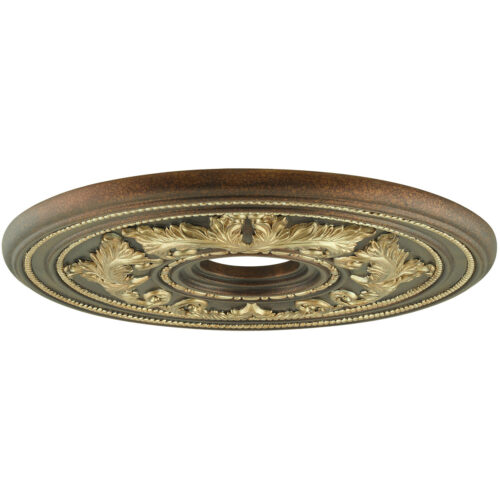 Palacial Bronze with Gilded Accents Ceiling Medallion with Polyurethane Foam base with 30.5 Dia-Lighting LumensMedallion