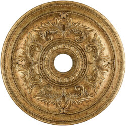 Vintage Gold Leaf Ceiling Medallion with Polyurethane Foam base with 30.5 Dia-Lighting LumensMedallion