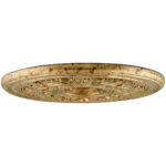 Vintage Gold Leaf Ceiling Medallion with Polyurethane Foam base with 30.5 Dia-Lighting LumensMedallion