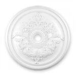 White Ceiling Medallion with Polyurethane Foam base with 40.5 Dia-Lighting LumensMedallion