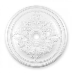 White Ceiling Medallion with Polyurethane Foam base with 40.5 Dia-Lighting LumensMedallion