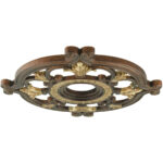 Palacial Bronze with Gilded Accents Ceiling Medallion with Polyurethane Foam base with 23.5 Dia-Lighting LumensMedallion