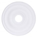 White Ceiling Medallion with Polyurethane Foam base with 20 Dia-Lighting LumensMedallion