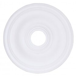 White Ceiling Medallion with Polyurethane Foam base with 20 Dia-Lighting LumensMedallion