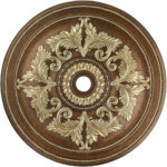 Palacial Bronze with Gilded Accents Ceiling Medallion with Polyurethane Foam base with 48.5 Dia-Lighting LumensMedallion