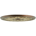 Palacial Bronze with Gilded Accents Ceiling Medallion with Polyurethane Foam base with 48.5 Dia-Lighting LumensMedallion