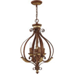 4 Light Verona Bronze Foyer with Resin/Steel base material-Lighting LumensChandeliers