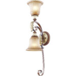 6.25 inch 2 Light Verona Bronze Wall Sconce with Rustic Art Glass Shade-Lighting LumensWall Sconces